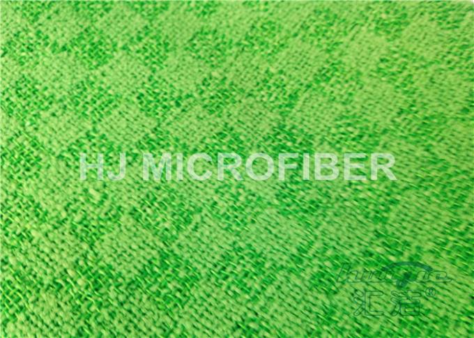 洗濯できる緑の マイクロファイバー の吸収性の台所タオルは マイクロファイバー の自由な布を縞にします