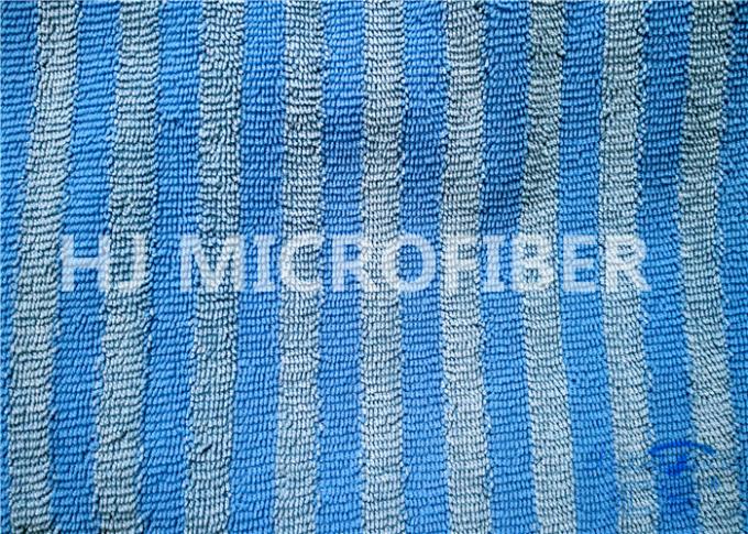 クリーニング プロダクトのための青い縞のモップの マイクロファイバー のカスタマイズされた広い生地