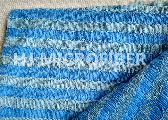 モップのパッドのための平野によって染められるジャカード格子 マイクロファイバー の歪んだパイル生地