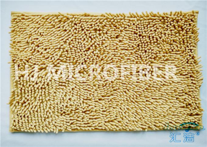 居間/浴室の マイクロファイバー の淡黄色のマット 16" x 24" 1200GSM 2cm の長さ