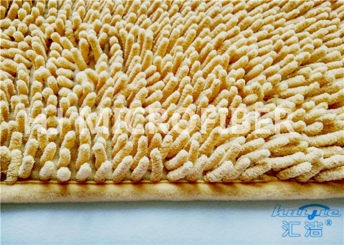 居間/浴室の マイクロファイバー の淡黄色のマット 16" x 24" 1200GSM 2cm の長さ