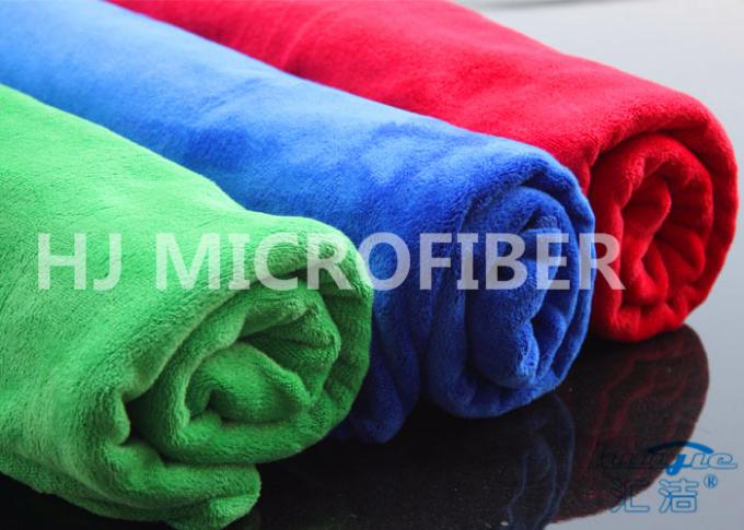 OEM マイクロファイバー はブラシをかけられたテリー布、Microfibre の布車のクリーニングをよこ糸編みました