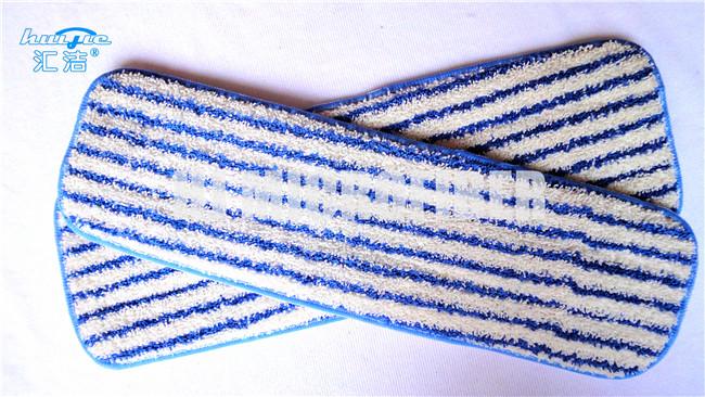 青く白い縞によって染められるヤーンの Microfiber のねじれのモップは友好的な Eco の 500gsm 密度先頭に立ちます