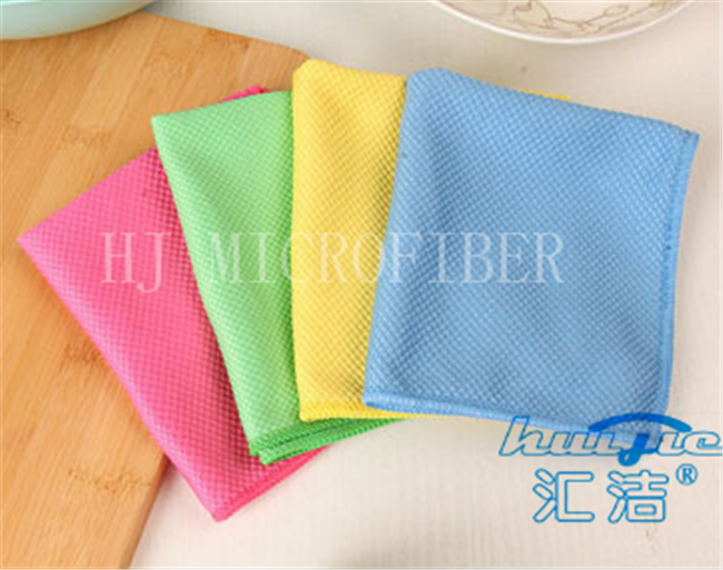 窓拭きのための赤く/青/黄色の洗濯できる Microfiber のガラス・クリーニングの布