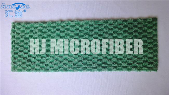 Microfiberのぬれたモップのパッドのジャカード織り方のポケットが付いている再使用可能なモップの取り替えのパッド