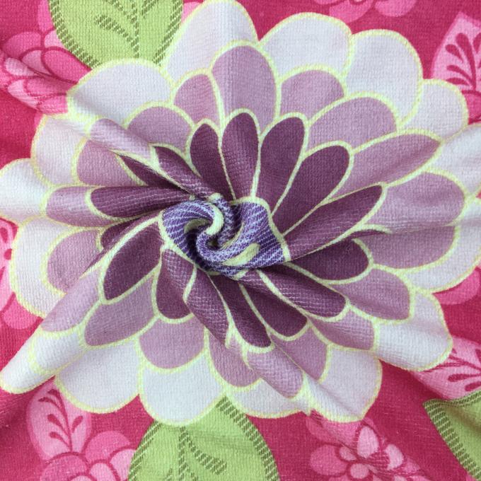 カスタマイズされる花いっぱいの漫画によって印刷される Microfiber の清拭布の生地