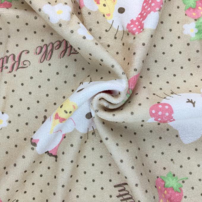 カスタマイズされる花いっぱいの漫画によって印刷される Microfiber の清拭布の生地