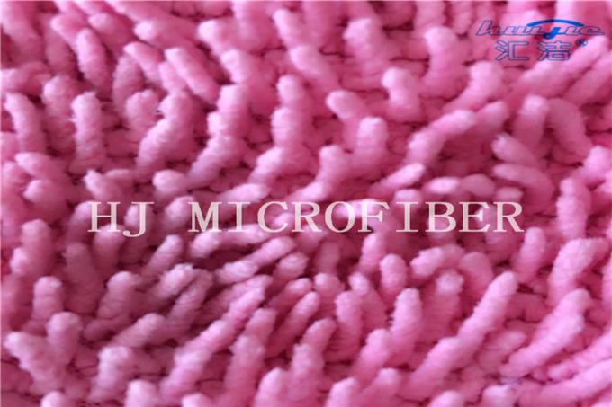 ピンク色のMicrofiberの小さいシュニール円形の定形車のCleanngの付属品車の洗浄用具