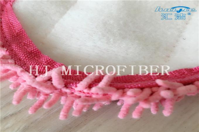 ピンク色のMicrofiberの小さいシュニール円形の定形車のCleanngの付属品車の洗浄用具