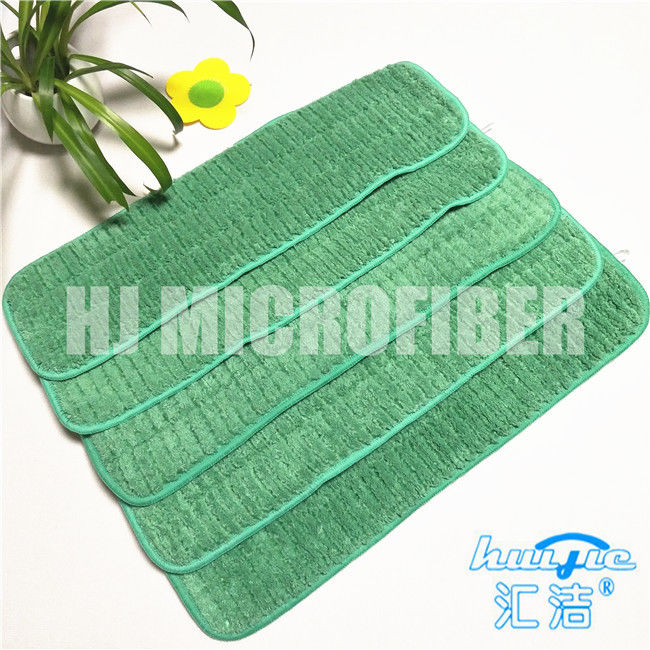 緑色のMicrofiberの緑のナイロン堅いワイヤー家のクリーニングのための平らな結め換え品のモップが付いている珊瑚の羊毛の生地