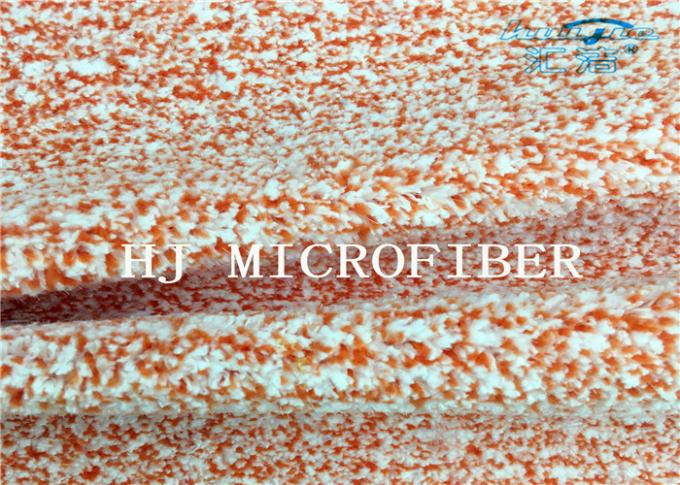 ナイロン堅いワイヤーが付いているオレンジ混合された編まれたMicrofiberの珊瑚の羊毛の生地