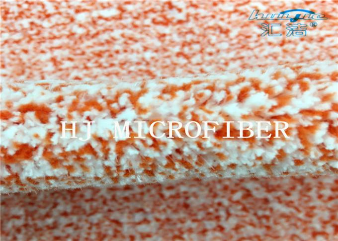ナイロン堅いワイヤーが付いているオレンジ混合された編まれたMicrofiberの珊瑚の羊毛の生地