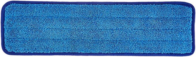 Microfiberの湿気のモップのクリーニング パッド、結め換え品のモップの頭部、平野、18インチ、青いぬれたパッド