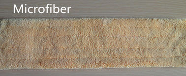 マイクロ繊維の塵モップ14 * 62cmの極度の吸収剤をきれいにする乾燥した塵モップの黄色の台形の家