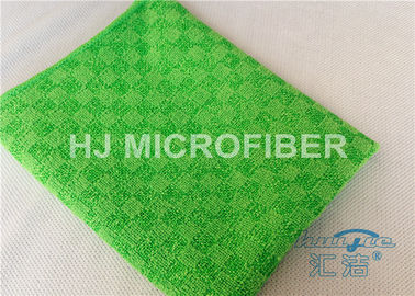 洗濯できる緑の マイクロファイバー の吸収性の台所タオルは マイクロファイバー の自由な布を縞にします