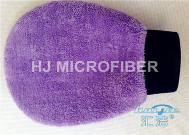 400gsm珊瑚の羊毛のMicrofiberの洗浄ミット、カスタマイズされるMicrofiberの洗浄ミット