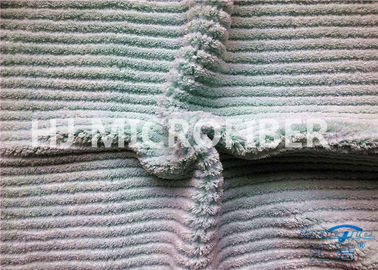 マイクロファイバー の縞のマイクロ繊維の布のための珊瑚の羊毛の布 100 ポリエステル生地