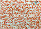 ナイロン堅いワイヤーが付いているオレンジ混合された編まれたMicrofiberの珊瑚の羊毛の生地