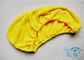 黄色/赤い Microfibre の毛のターバン タオルの覆いの極度の吸収剤、速い乾燥したタオル