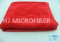 マイクロファイバー は、カー ウォッシュの マイクロファイバー タオル赤い/青車の清拭布をゆがみ編みました