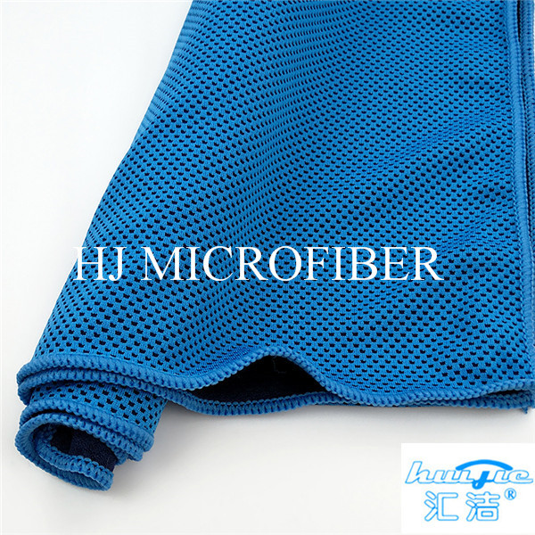 工場直接Microfiberの清拭布青い色多彩な浜の正方形タオル40*60cm