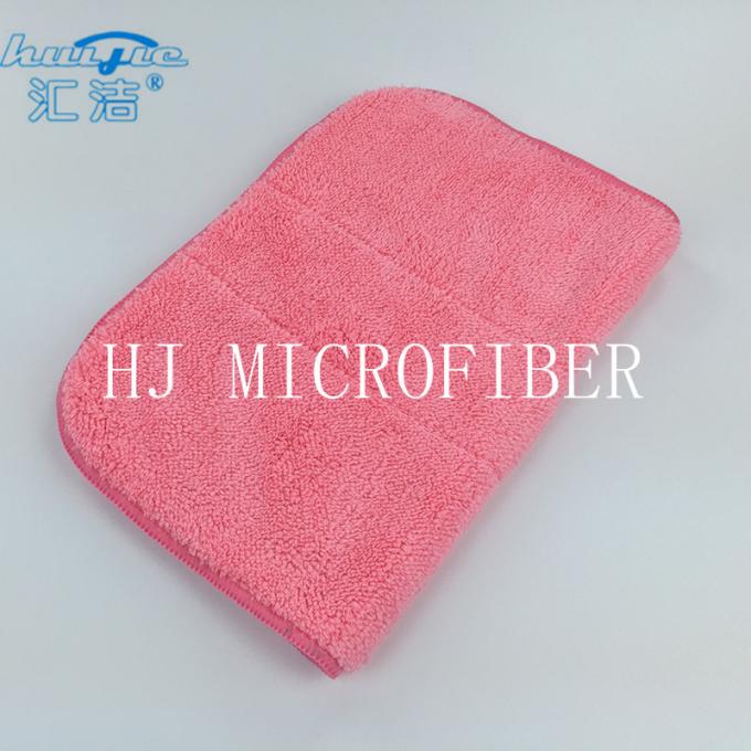 多彩なMicrofiber 80%ポリエステル20%ポリアミドの物質的な生地タオルの家のクリーニングのための珊瑚の羊毛タオル