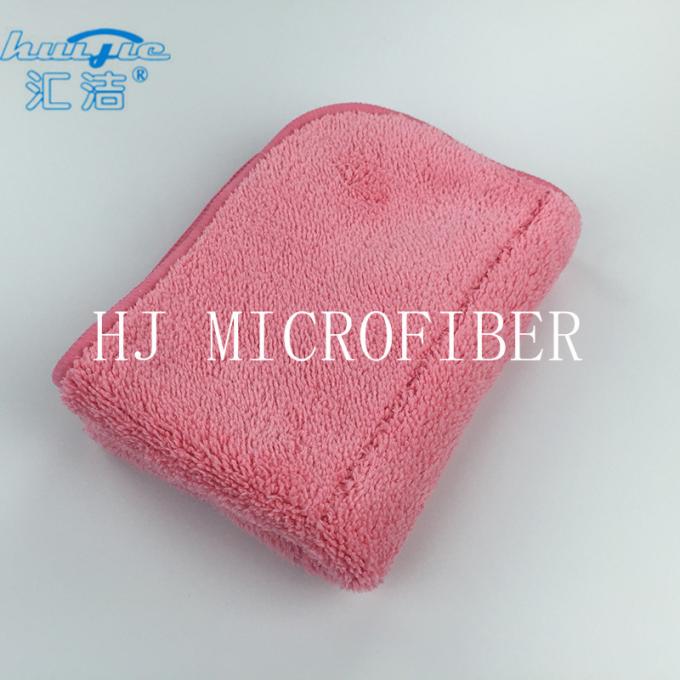 多彩なMicrofiber 80%ポリエステル20%ポリアミドの物質的な生地タオルの家のクリーニングのための珊瑚の羊毛タオル