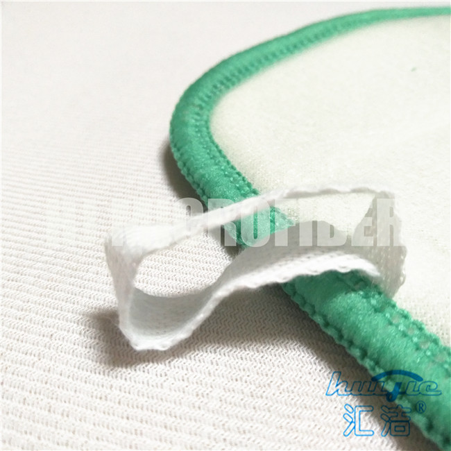 緑色のMicrofiberの緑のナイロン堅いワイヤー家のクリーニングのための平らな結め換え品のモップが付いている珊瑚の羊毛の生地