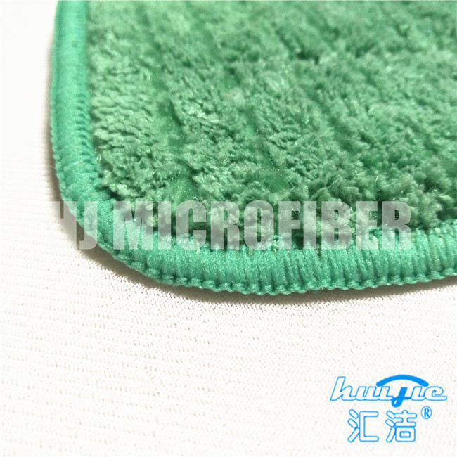 緑色のMicrofiberの緑のナイロン堅いワイヤー家のクリーニングのための平らな結め換え品のモップが付いている珊瑚の羊毛の生地