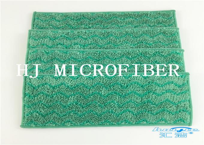 WはジャカードMicrofiberのぬれたモップのパッド80%ポリエステル20%ポリアミドを形づけました