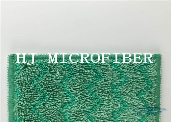 WはジャカードMicrofiberのぬれたモップのパッド80%ポリエステル20%ポリアミドを形づけました