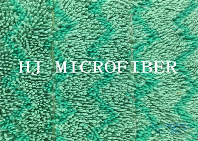 WはジャカードMicrofiberのぬれたモップのパッド80%ポリエステル20%ポリアミドを形づけました
