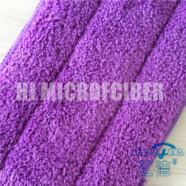Micofiber 80%ポリエステルおよび20%のポリアミドの珊瑚の羊毛の乾燥した平らな世帯のクリーニングのモップのパッド