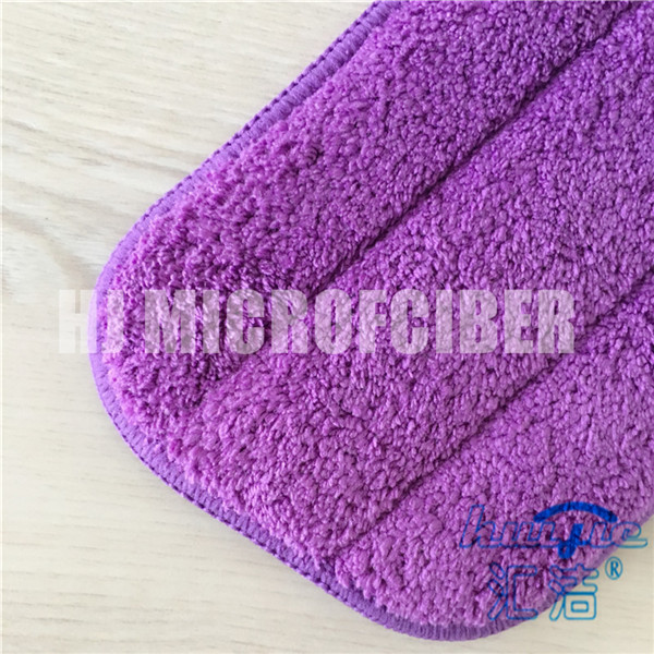 Micofiber 80%ポリエステルおよび20%のポリアミドの珊瑚の羊毛の乾燥した平らな世帯のクリーニングのモップのパッド