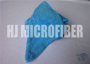 単一の合成の青い Microfiber Rags/超厚いプラシ天の羊毛の Microfiber の皿の布 25X25cm