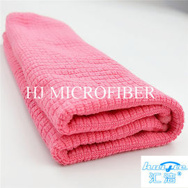 台所赤い色16&quot;のためのMicrofiberの清拭布タオルのよこ糸によって編まれる布洗浄用具