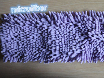 Microfiberの紫色の多彩なぬれたモップは13*47cmの毛の長さ2cmの大きいシュニールにパッドを入れます