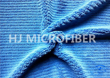 550gsm マイクロファイバー の厚い縞の珊瑚の羊毛の布 Roya Blue150cm
