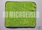 Windows ガラスのための緑のプラシ天の緩衝タオル/高く吸収の Microfiber のダスティングの布
