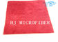 スポンジの多機能のパッドが付いている赤い色80%ポリエステル20%ポリアミドのMicrofiberタオルの布の生地のパッドの中間