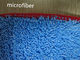13 * 47 Microfiberの塵モップの青いねじれる生地の赤によってステッチされる床のクリーニング